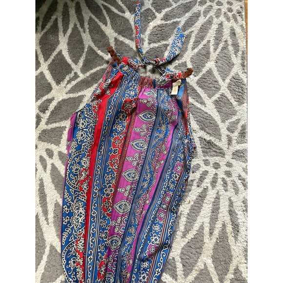 Multicolor High Neck Paisley Patterned Chico’s Maxi Dress - Picture 1 of 3